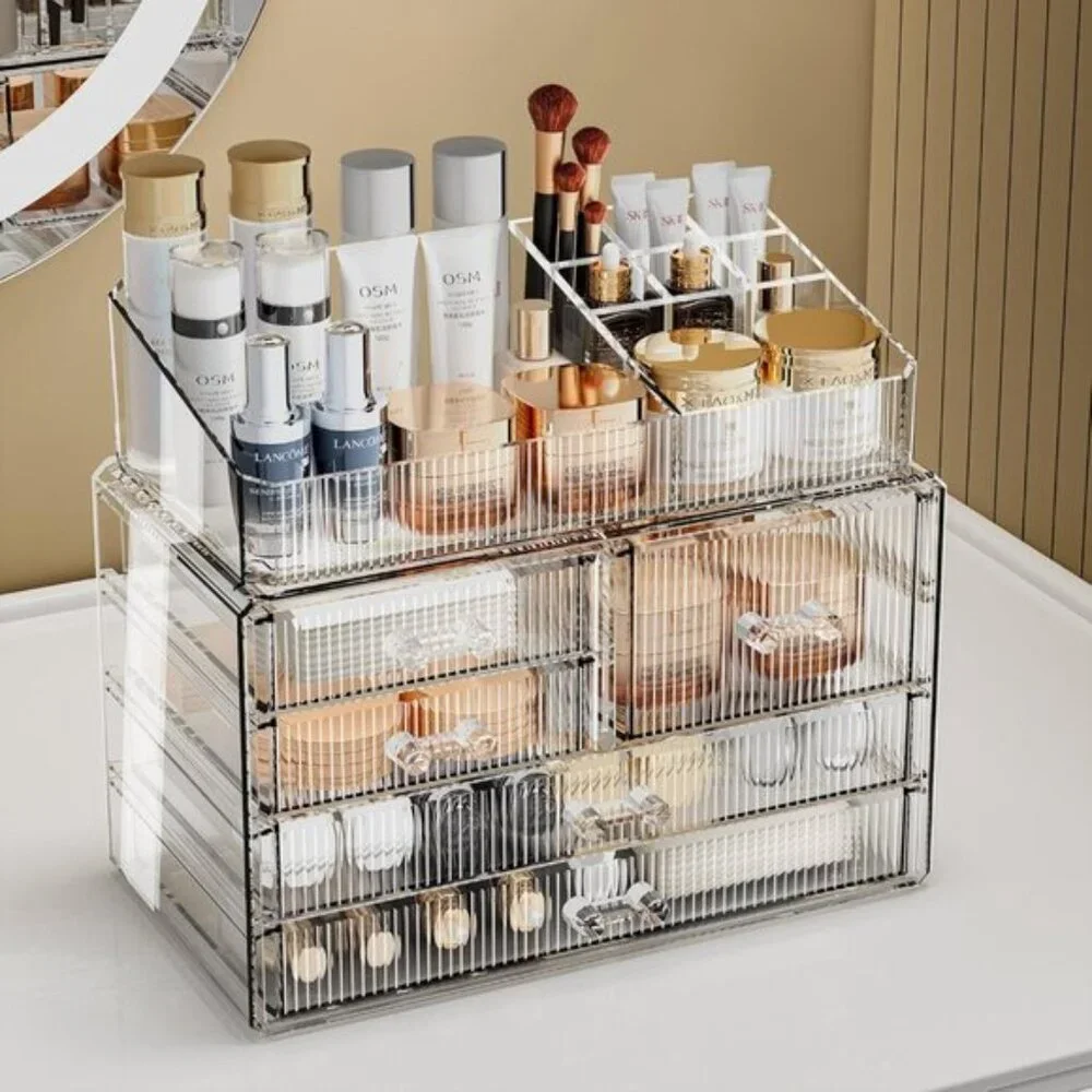 New Stackable Acrylic Cosmetic Organizer, Vanity, Bathroom & Kitchen Storage Uni